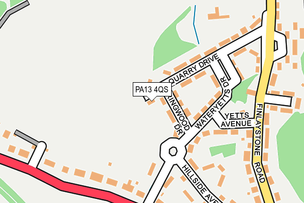 PA13 4QS map - OS OpenMap – Local (Ordnance Survey)