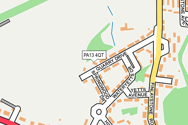 PA13 4QT map - OS OpenMap – Local (Ordnance Survey)