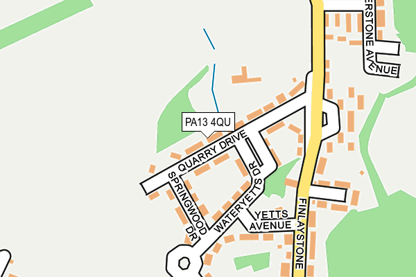 PA13 4QU map - OS OpenMap – Local (Ordnance Survey)