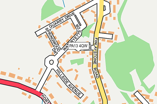 PA13 4QW map - OS OpenMap – Local (Ordnance Survey)