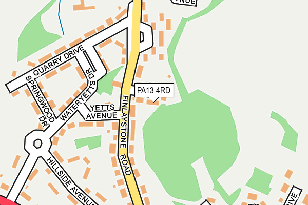 PA13 4RD map - OS OpenMap – Local (Ordnance Survey)