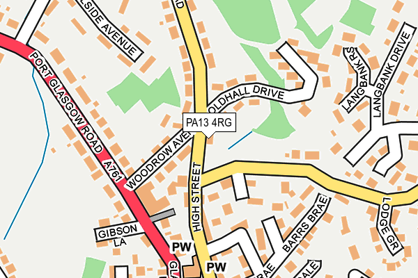 PA13 4RG map - OS OpenMap – Local (Ordnance Survey)