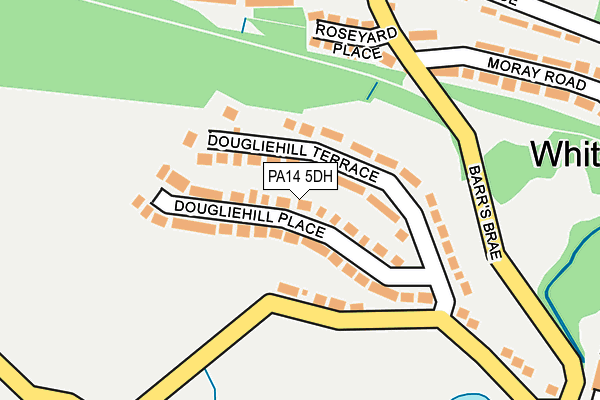 PA14 5DH map - OS OpenMap – Local (Ordnance Survey)