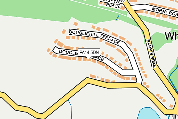 PA14 5DN map - OS OpenMap – Local (Ordnance Survey)