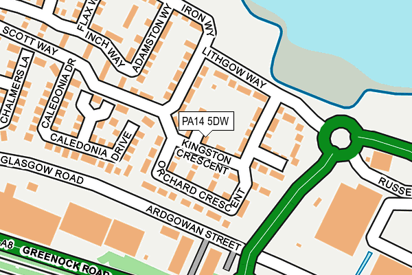 PA14 5DW map - OS OpenMap – Local (Ordnance Survey)