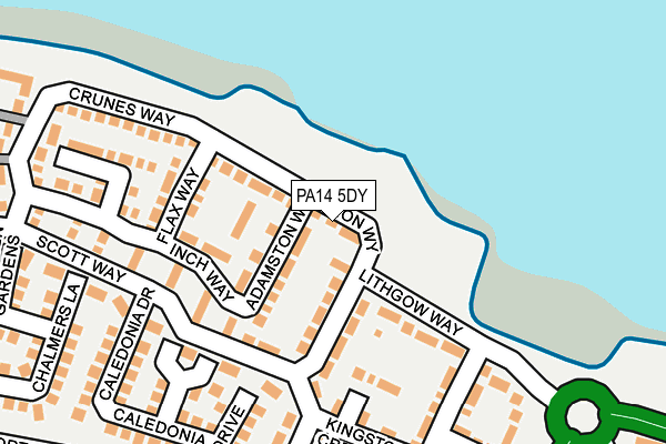 PA14 5DY map - OS OpenMap – Local (Ordnance Survey)
