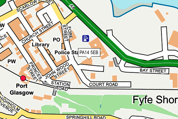PA14 5EB map - OS OpenMap – Local (Ordnance Survey)
