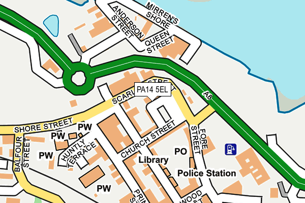 PA14 5EL map - OS OpenMap – Local (Ordnance Survey)