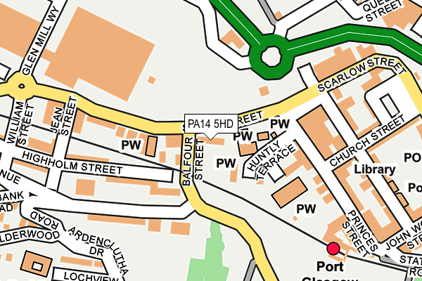 PA14 5HD map - OS OpenMap – Local (Ordnance Survey)
