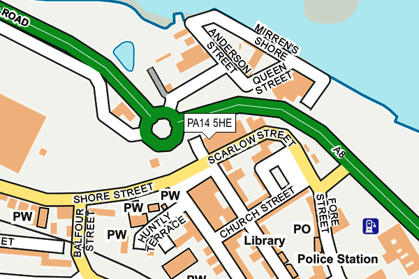 PA14 5HE map - OS OpenMap – Local (Ordnance Survey)
