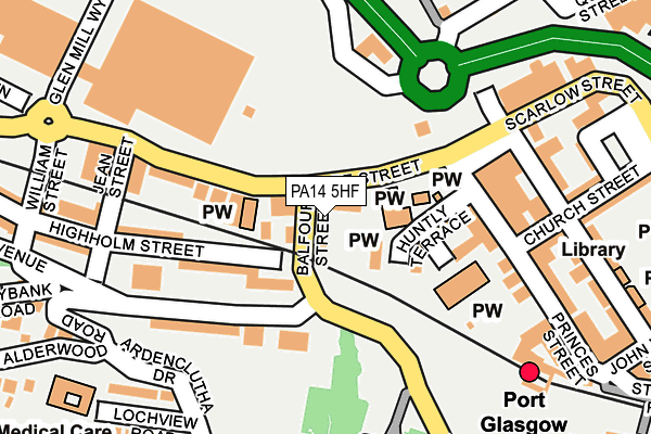 PA14 5HF map - OS OpenMap – Local (Ordnance Survey)