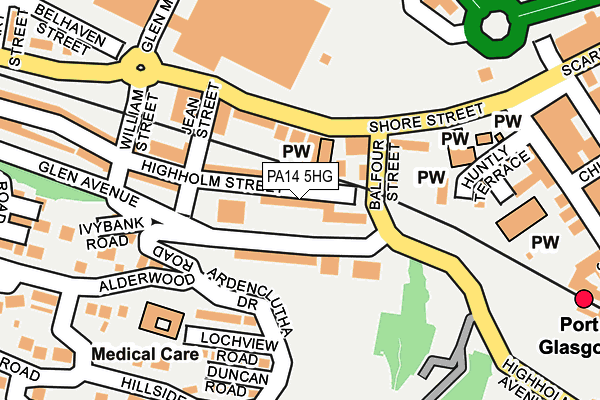 PA14 5HG map - OS OpenMap – Local (Ordnance Survey)