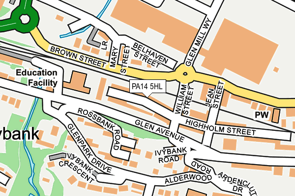 PA14 5HL map - OS OpenMap – Local (Ordnance Survey)