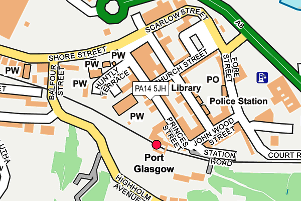 PA14 5JH map - OS OpenMap – Local (Ordnance Survey)
