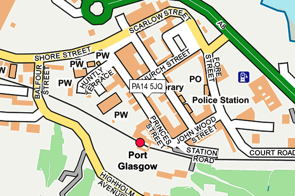 Map of ANGEL NAILS & BEAUTY PORT GLASGOW LIMITED at local scale