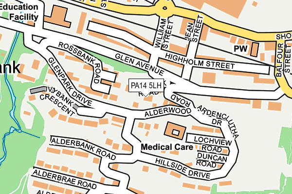 PA14 5LH map - OS OpenMap – Local (Ordnance Survey)
