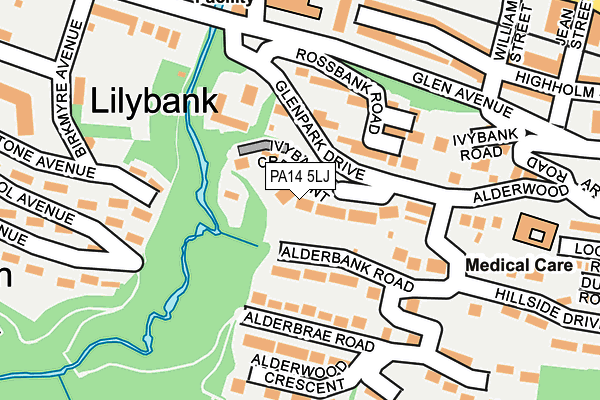 PA14 5LJ map - OS OpenMap – Local (Ordnance Survey)