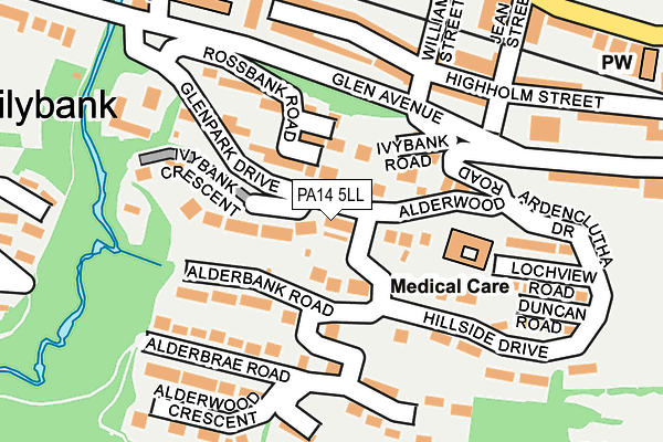 PA14 5LL map - OS OpenMap – Local (Ordnance Survey)
