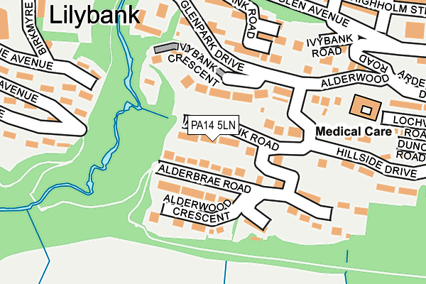 PA14 5LN map - OS OpenMap – Local (Ordnance Survey)