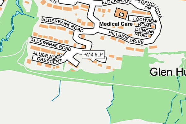 PA14 5LP map - OS OpenMap – Local (Ordnance Survey)