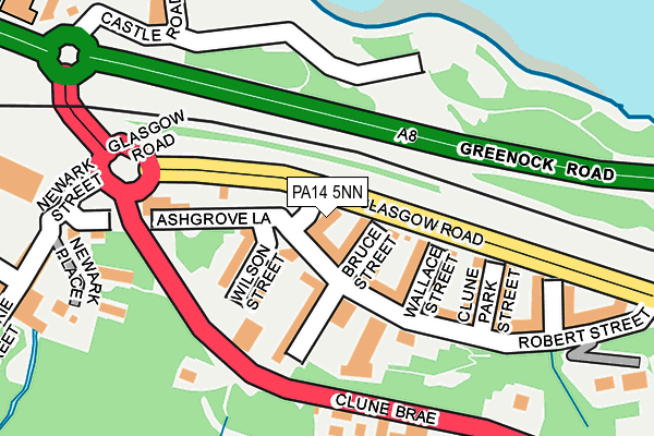 PA14 5NN map - OS OpenMap – Local (Ordnance Survey)