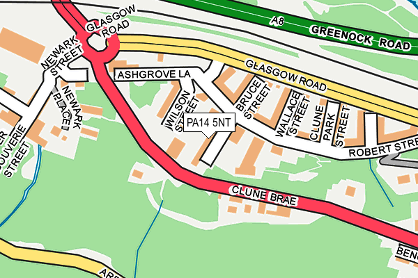 PA14 5NT map - OS OpenMap – Local (Ordnance Survey)