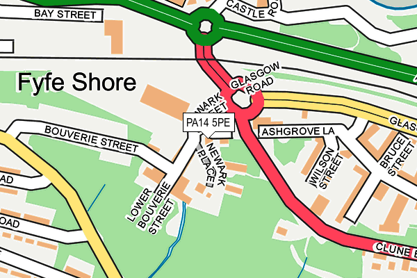 PA14 5PE map - OS OpenMap – Local (Ordnance Survey)