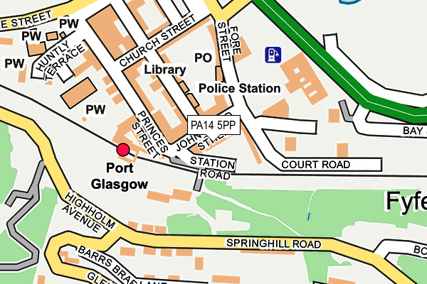 PA14 5PP map - OS OpenMap – Local (Ordnance Survey)