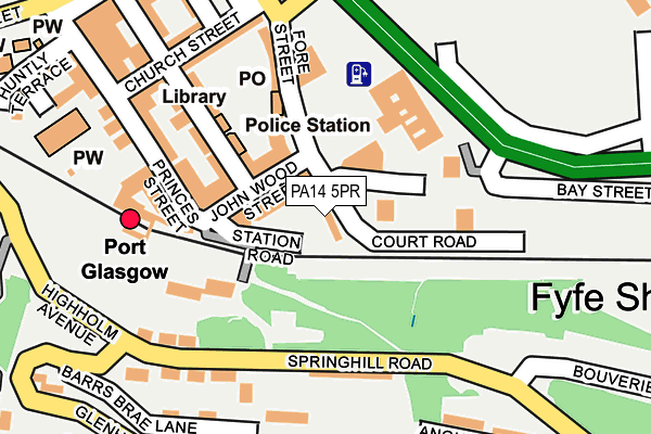 PA14 5PR map - OS OpenMap – Local (Ordnance Survey)