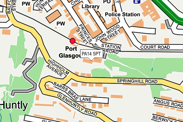 PA14 5PT map - OS OpenMap – Local (Ordnance Survey)