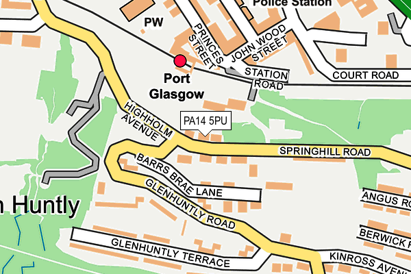 PA14 5PU map - OS OpenMap – Local (Ordnance Survey)