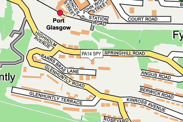 PA14 5PY map - OS OpenMap – Local (Ordnance Survey)