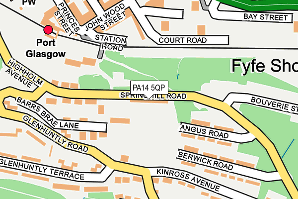 PA14 5QP map - OS OpenMap – Local (Ordnance Survey)