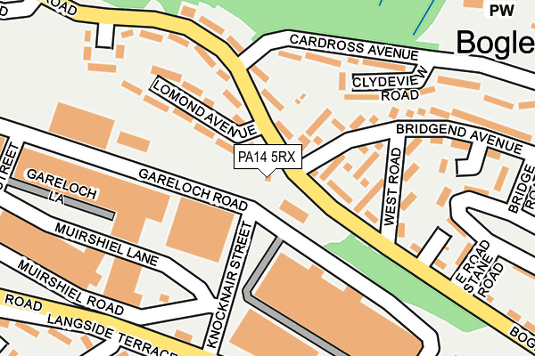 PA14 5RX map - OS OpenMap – Local (Ordnance Survey)