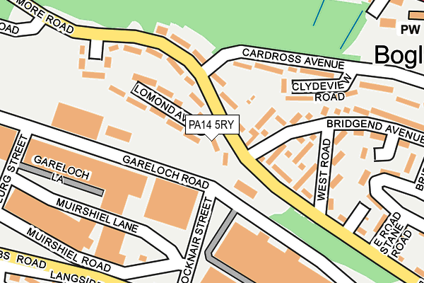 PA14 5RY map - OS OpenMap – Local (Ordnance Survey)