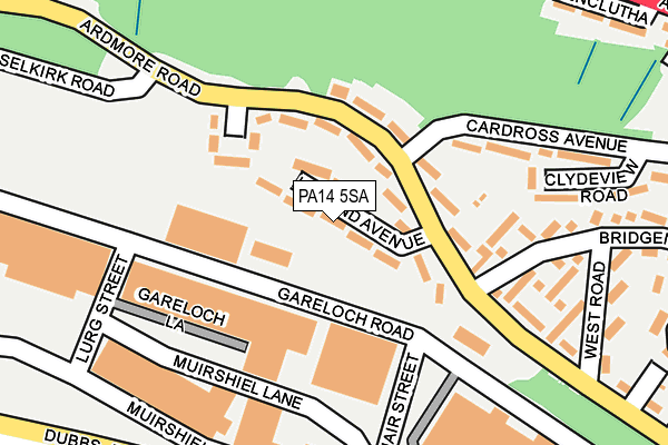 PA14 5SA map - OS OpenMap – Local (Ordnance Survey)