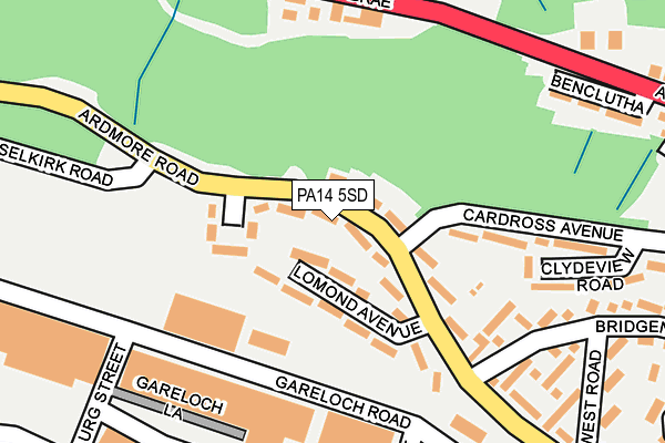 PA14 5SD map - OS OpenMap – Local (Ordnance Survey)
