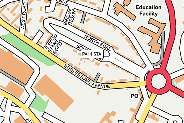 PA14 5TA map - OS OpenMap – Local (Ordnance Survey)