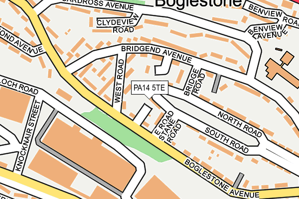 PA14 5TE map - OS OpenMap – Local (Ordnance Survey)