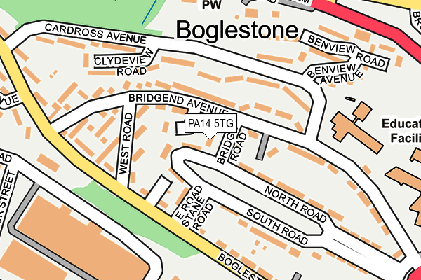 PA14 5TG map - OS OpenMap – Local (Ordnance Survey)