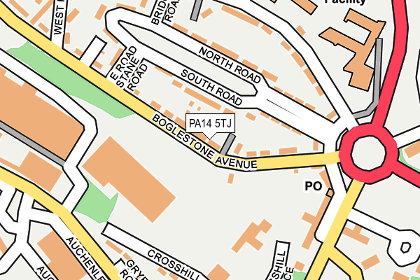 PA14 5TJ map - OS OpenMap – Local (Ordnance Survey)