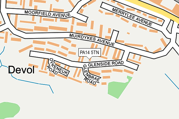 PA14 5TN map - OS OpenMap – Local (Ordnance Survey)