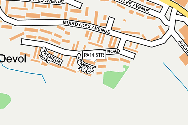 PA14 5TR map - OS OpenMap – Local (Ordnance Survey)