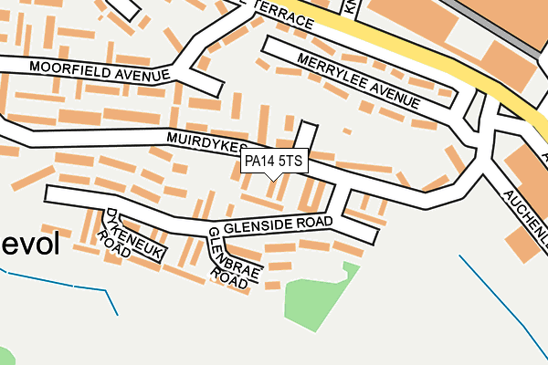 PA14 5TS map - OS OpenMap – Local (Ordnance Survey)