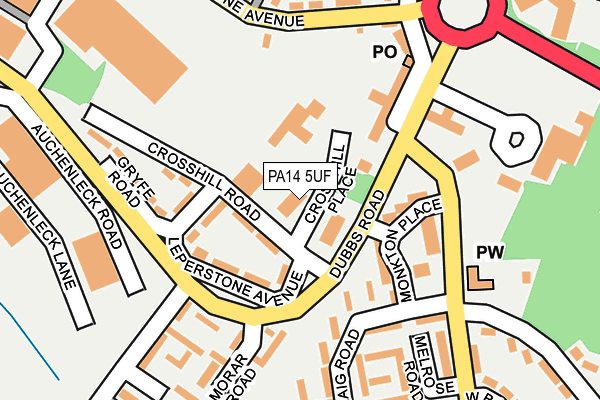 PA14 5UF map - OS OpenMap – Local (Ordnance Survey)