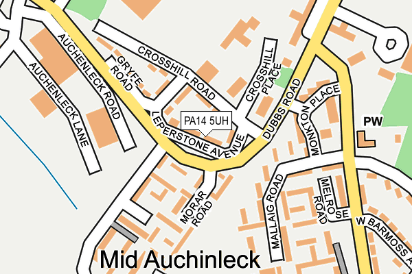 PA14 5UH map - OS OpenMap – Local (Ordnance Survey)
