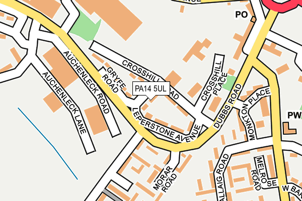 PA14 5UL map - OS OpenMap – Local (Ordnance Survey)