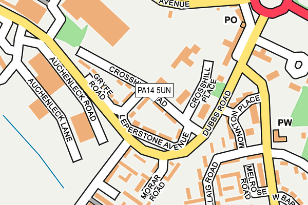 PA14 5UN map - OS OpenMap – Local (Ordnance Survey)