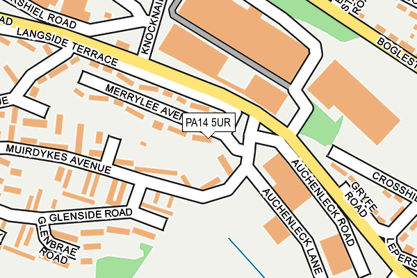 PA14 5UR map - OS OpenMap – Local (Ordnance Survey)
