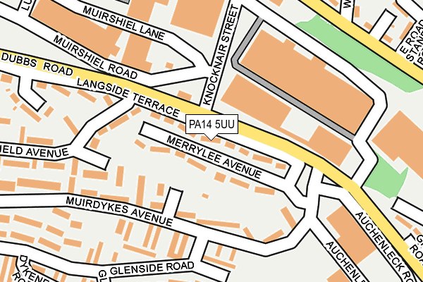 PA14 5UU map - OS OpenMap – Local (Ordnance Survey)